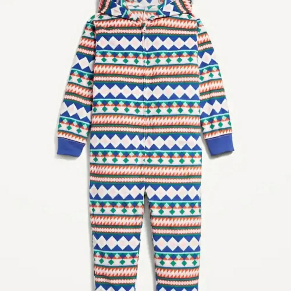 Old Navy Gender Neutral One Piece Hooded Micro Fleece Family Matching Pajamas XL